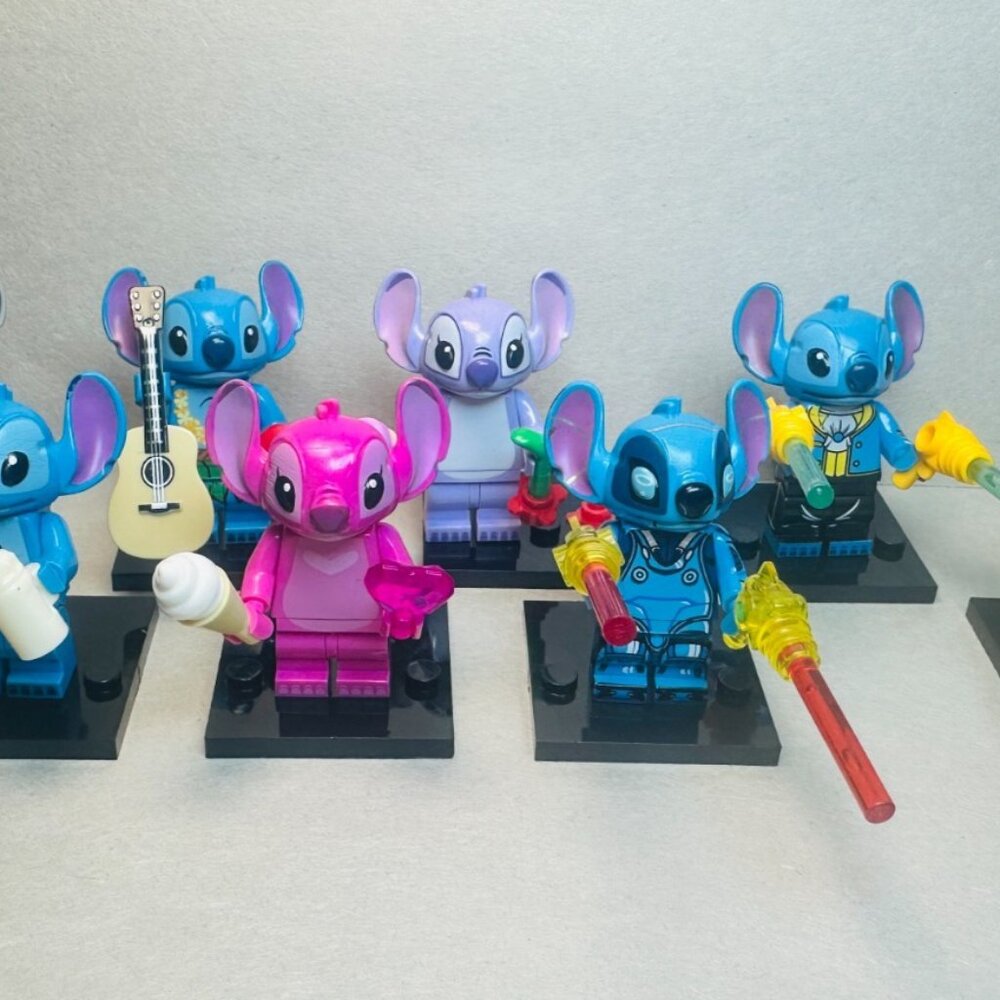 Custom Printed MOC Lilo & Stitch Aliens Minifigures 8 Pack